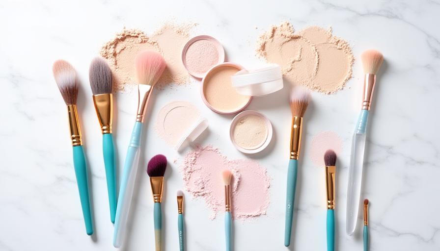 Applicazione di trucco minerale