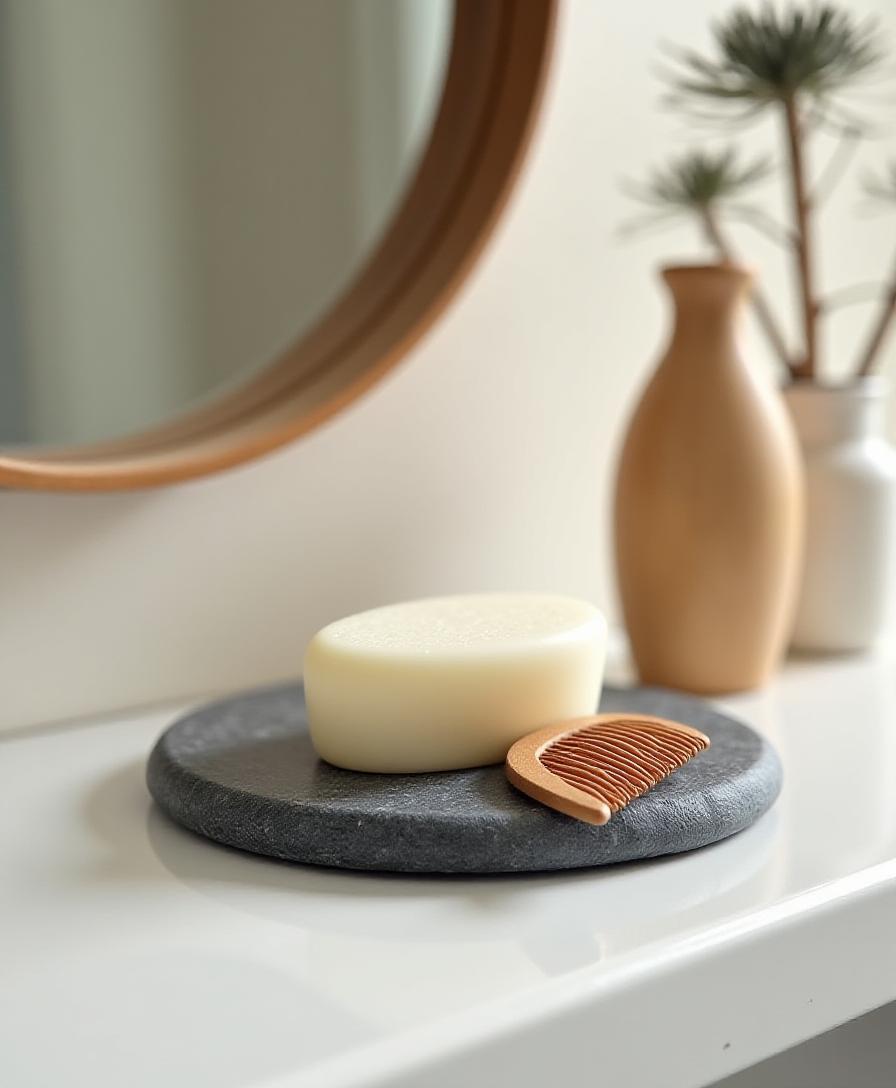 Bottiglia di shampoo ecologico